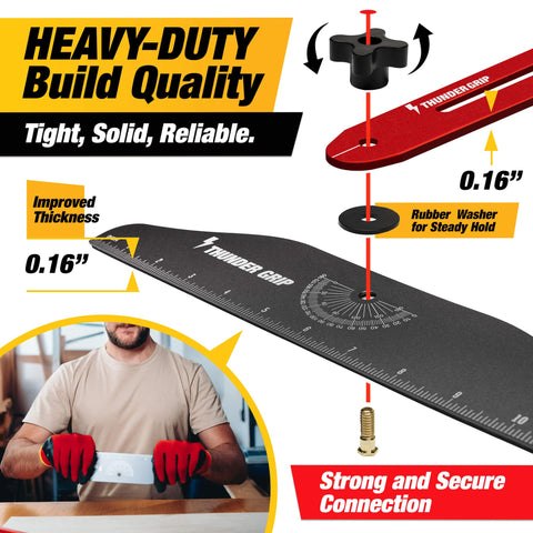 Thunder Grip adjustable knobs enable smooth setup for repeatable results