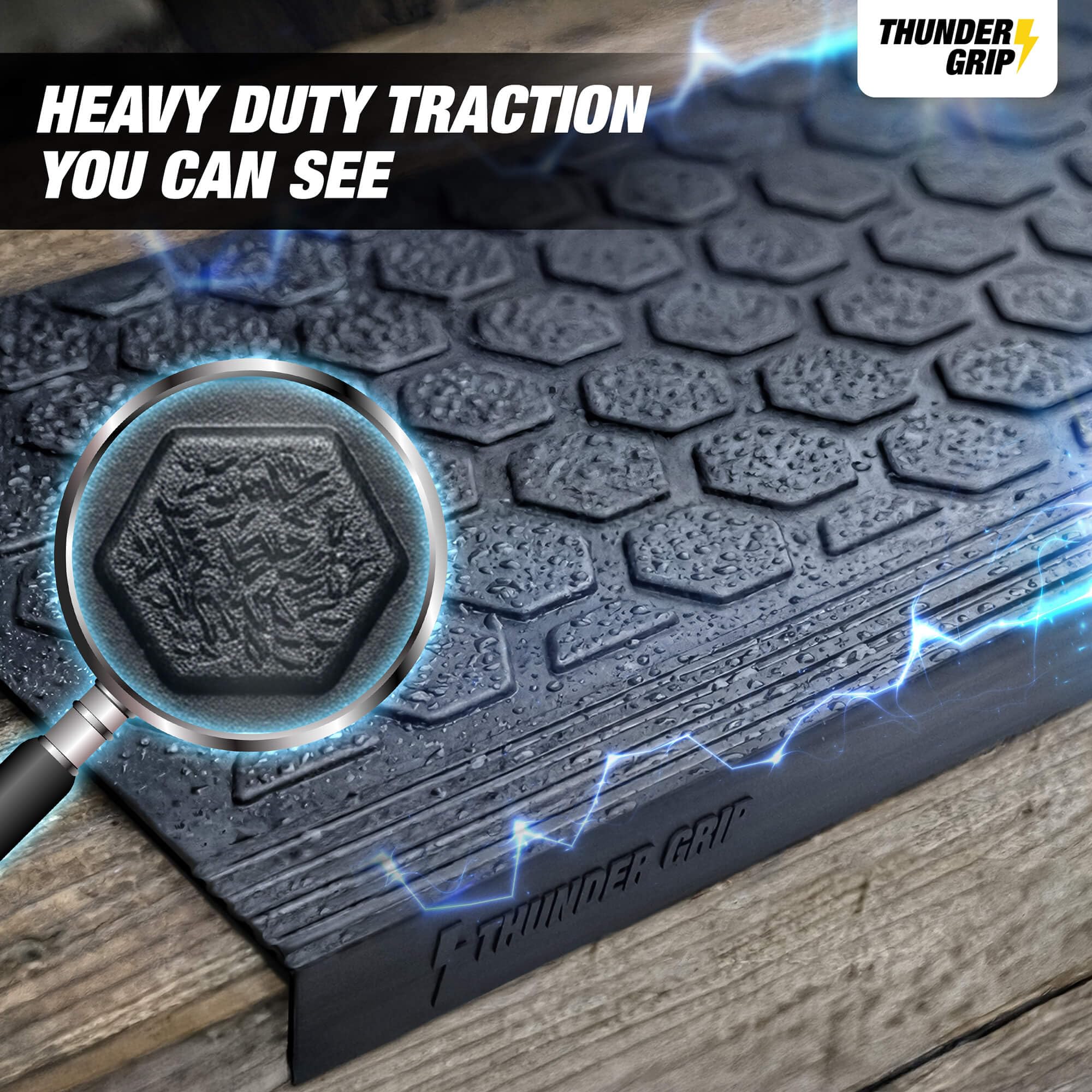 Thunder Grip weather-resistant stair treads keep outdoor steps reliable in all seasons.