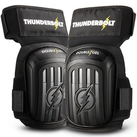 Thunderbolt kneepads with double gel and kevlar stitching provide long-lasting comfort for work