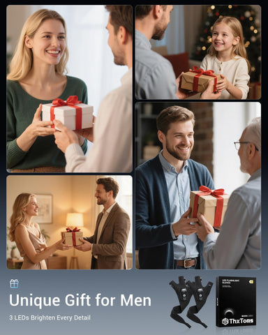 ThxToms flashlight gloves make a unique Valentine’s Day gift for him.