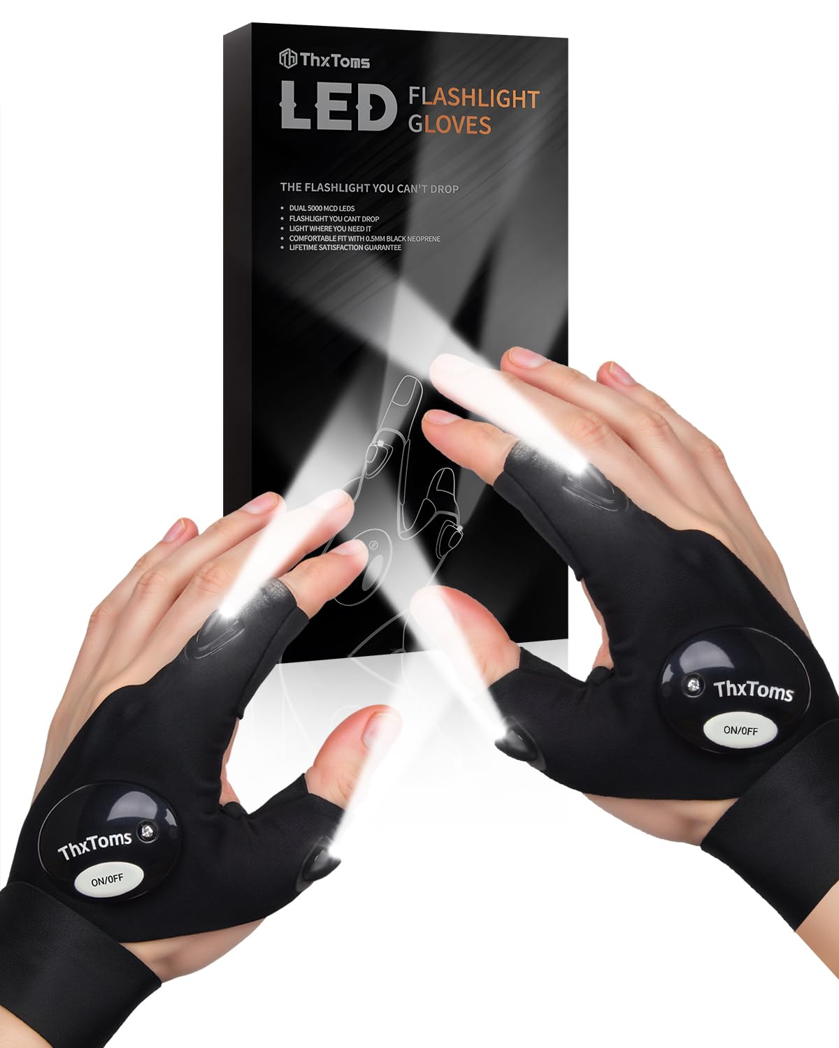 ThxToms LED flashlight gloves offer hands-free light for DIY tasks.