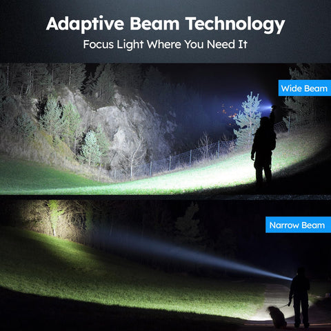 THY TRY flashlight with five modes, including Strobe and SOS for versatility