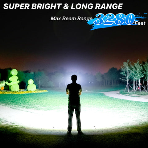 THY TRY Rechargeable Flashlight beam reaches up to 3280 feet for distant objects
