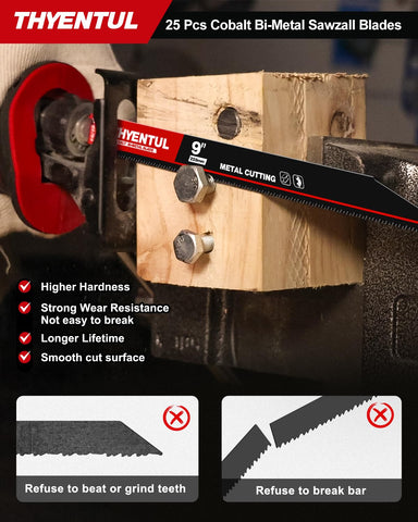 THYENTUL heat treated blades resist wear during tough cuts