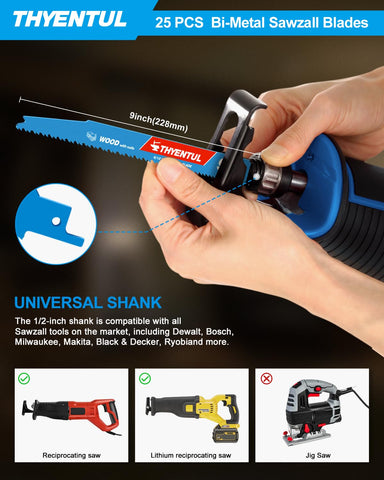 THYENTUL nail-embedded wood cutting blade in action