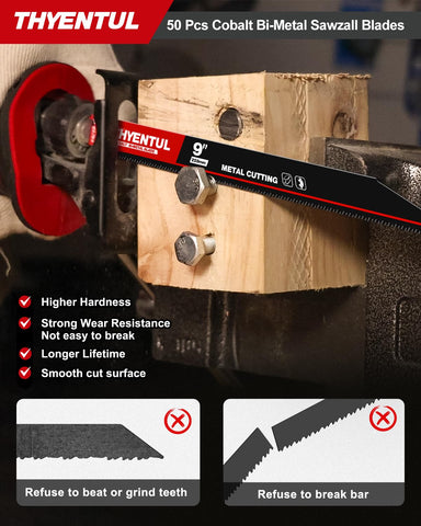 THYENTUL universal 1/2-inch shank fits most Sawzall tools