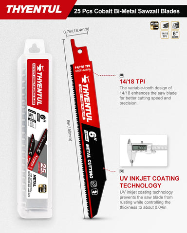 THYENTUL blades shown with UV coating for extended durability