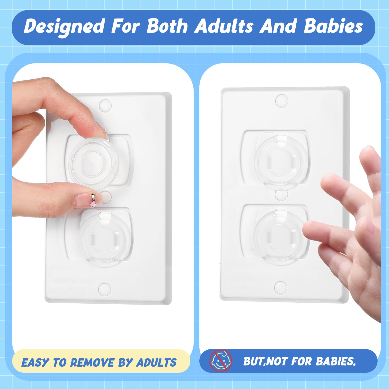 Thyle outlet covers reduce reach of curious hands, enhancing electrical safety.