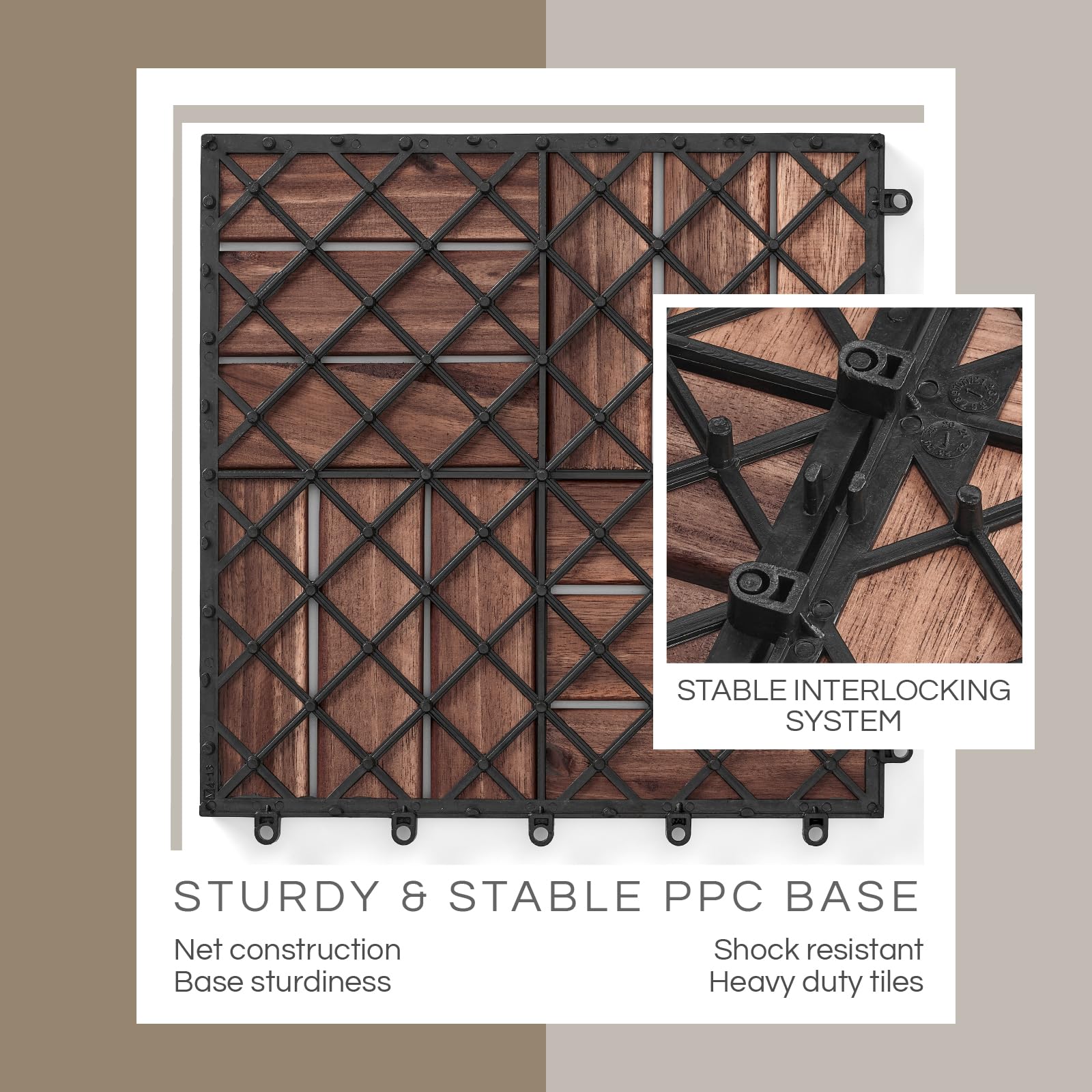 Easy installation with snap-lock design enables quick patio makeover.