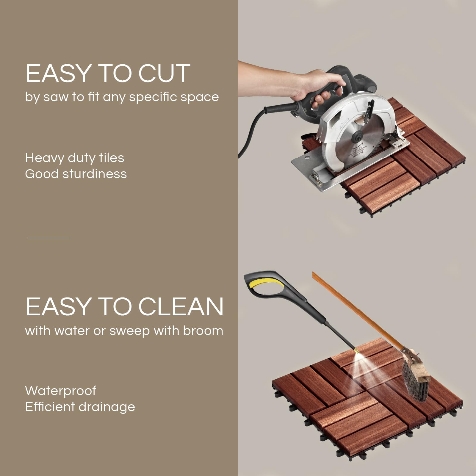 Aesthetic dark brown finish enhances any outdoor space.