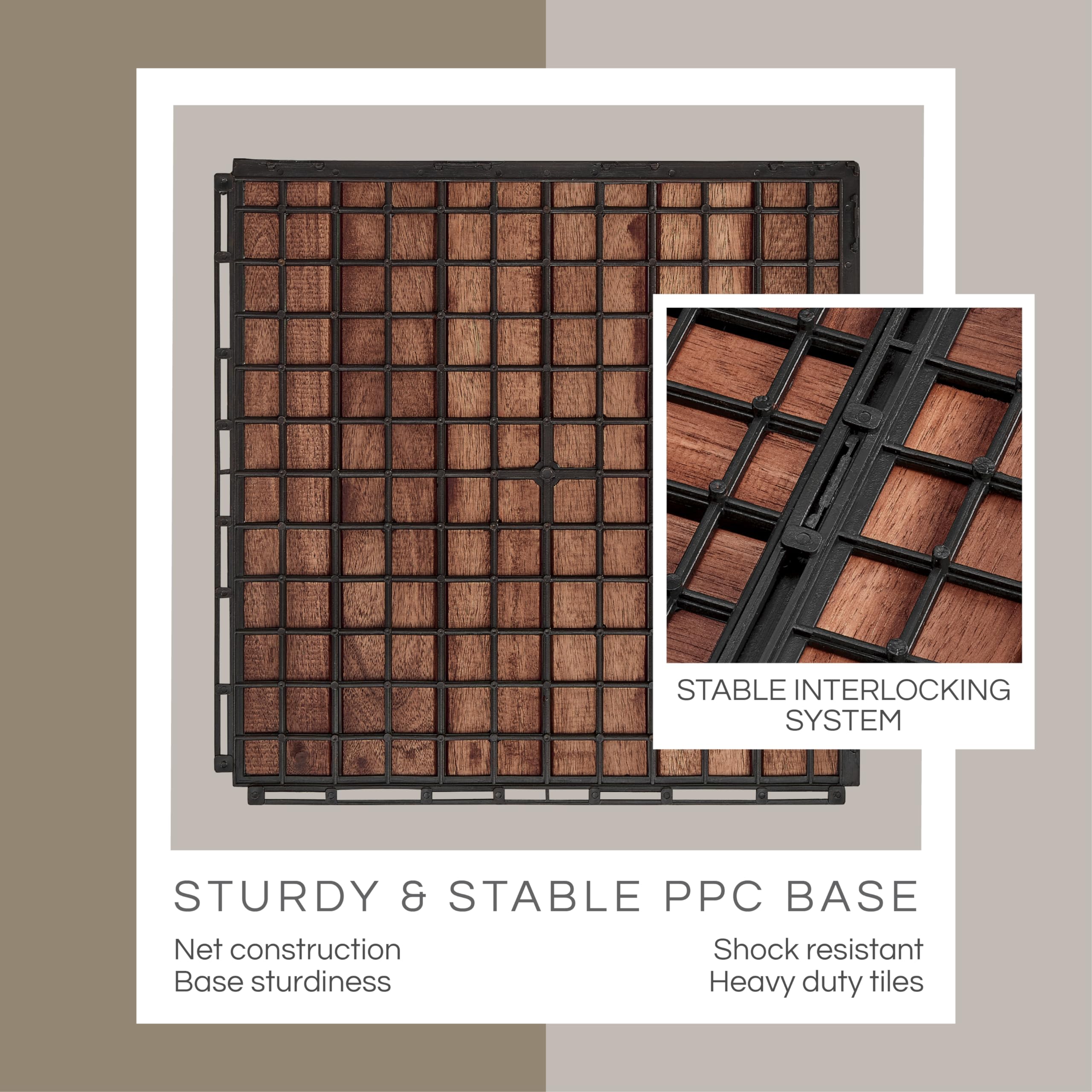 THYOI deck tiles drainage gaps promote fast rainwater runoff.