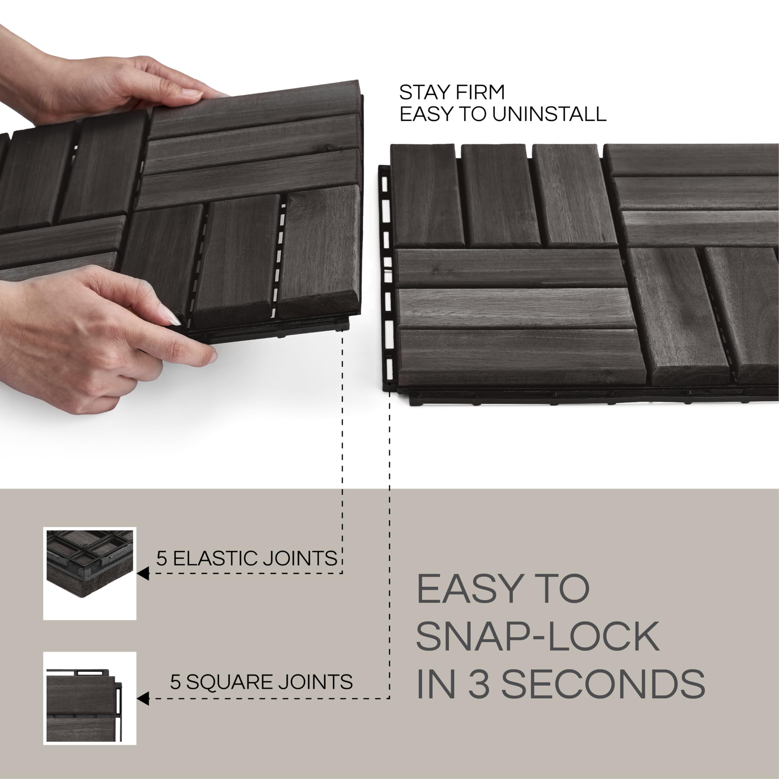 THYOI deck tiles install easily without tools for fast balcony upgrades