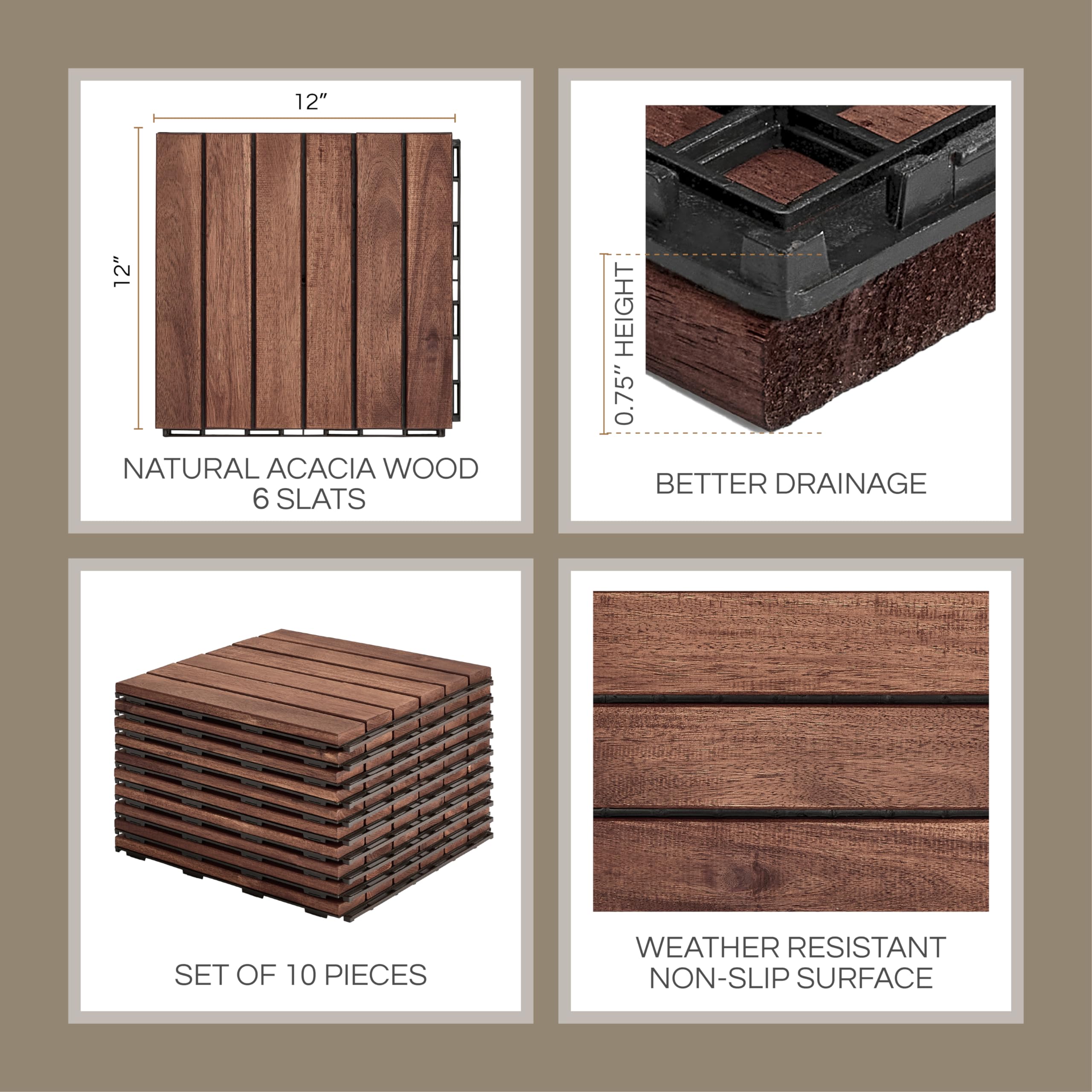 THYOI deck tiles interlocking demonstrate quick tool free installation.