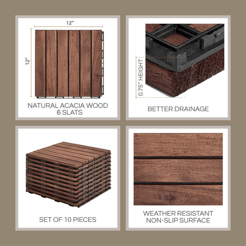 THYOI deck tiles interlocking demonstrate quick tool free installation.