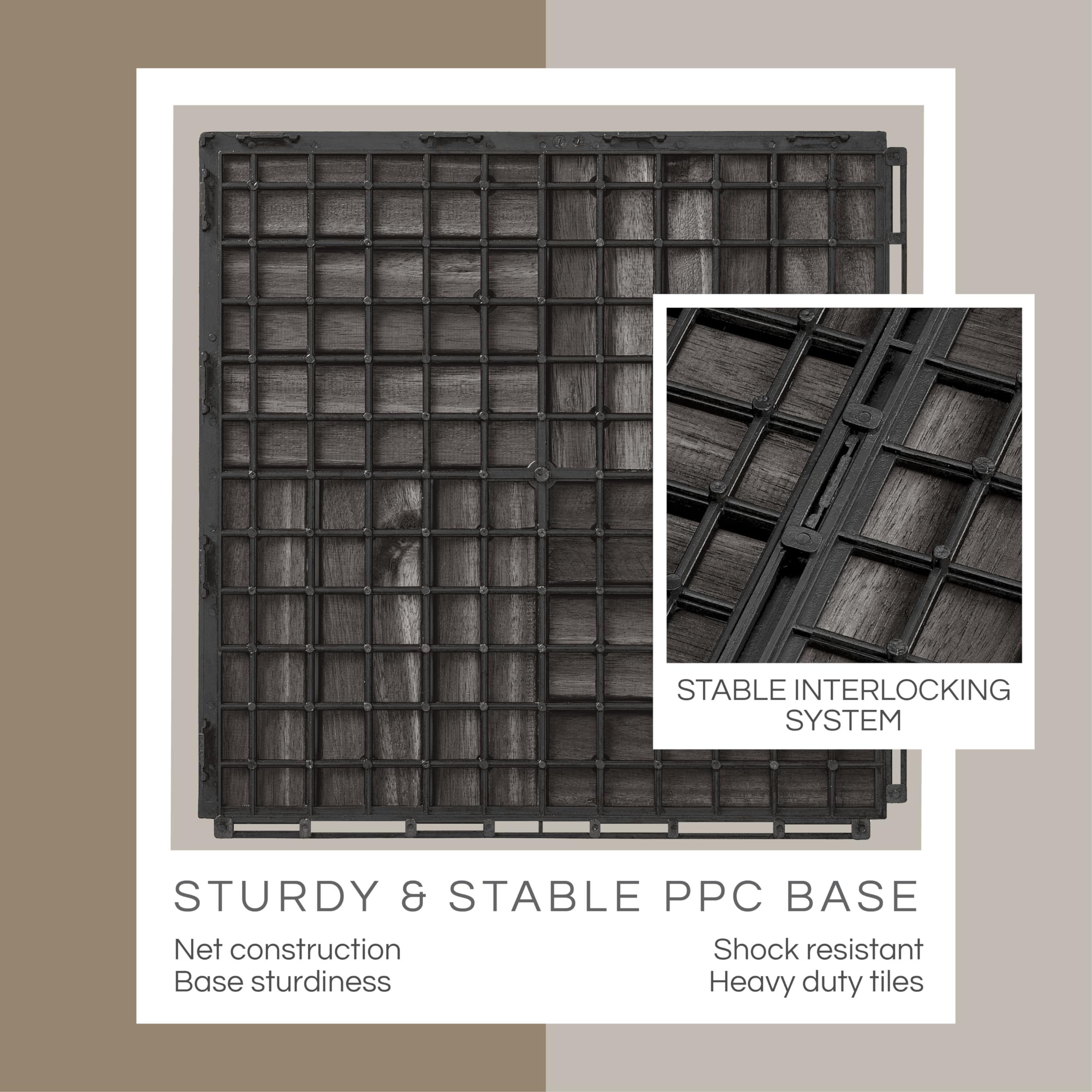 THYOI deck tiles with drainage gaps keep surfaces dry after rain
