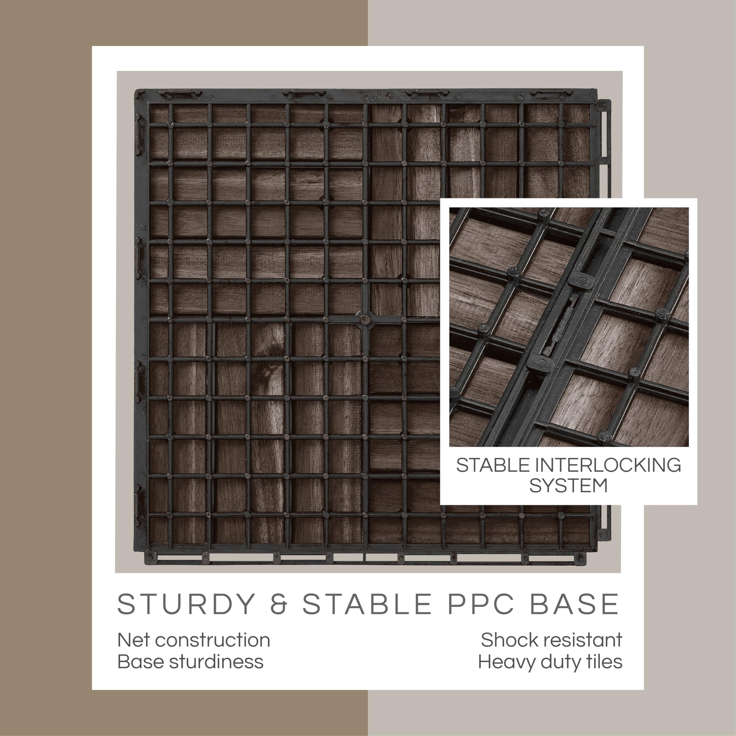 THYOI interlocking deck tiles for quick, tool-free installation