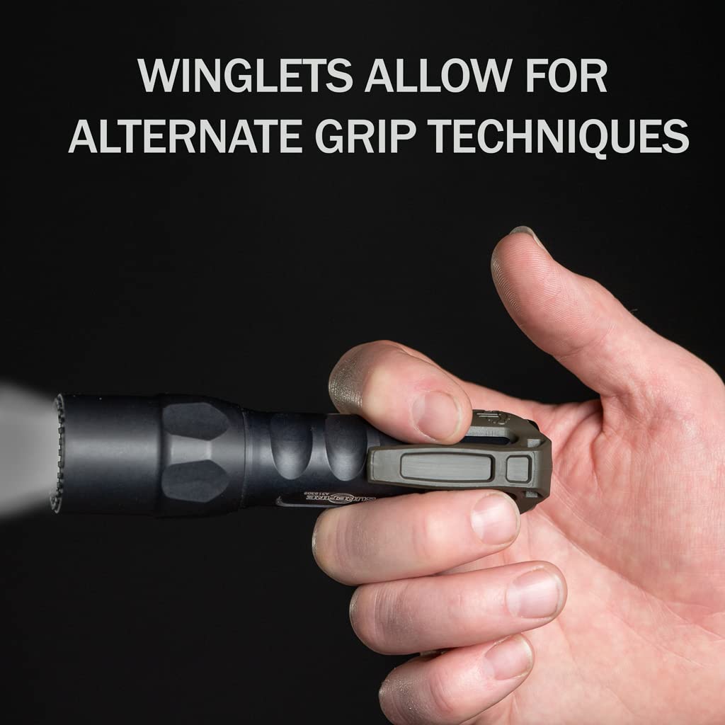 Thyrm LPC Clip between tailcap and body ensures secure attachment during use.