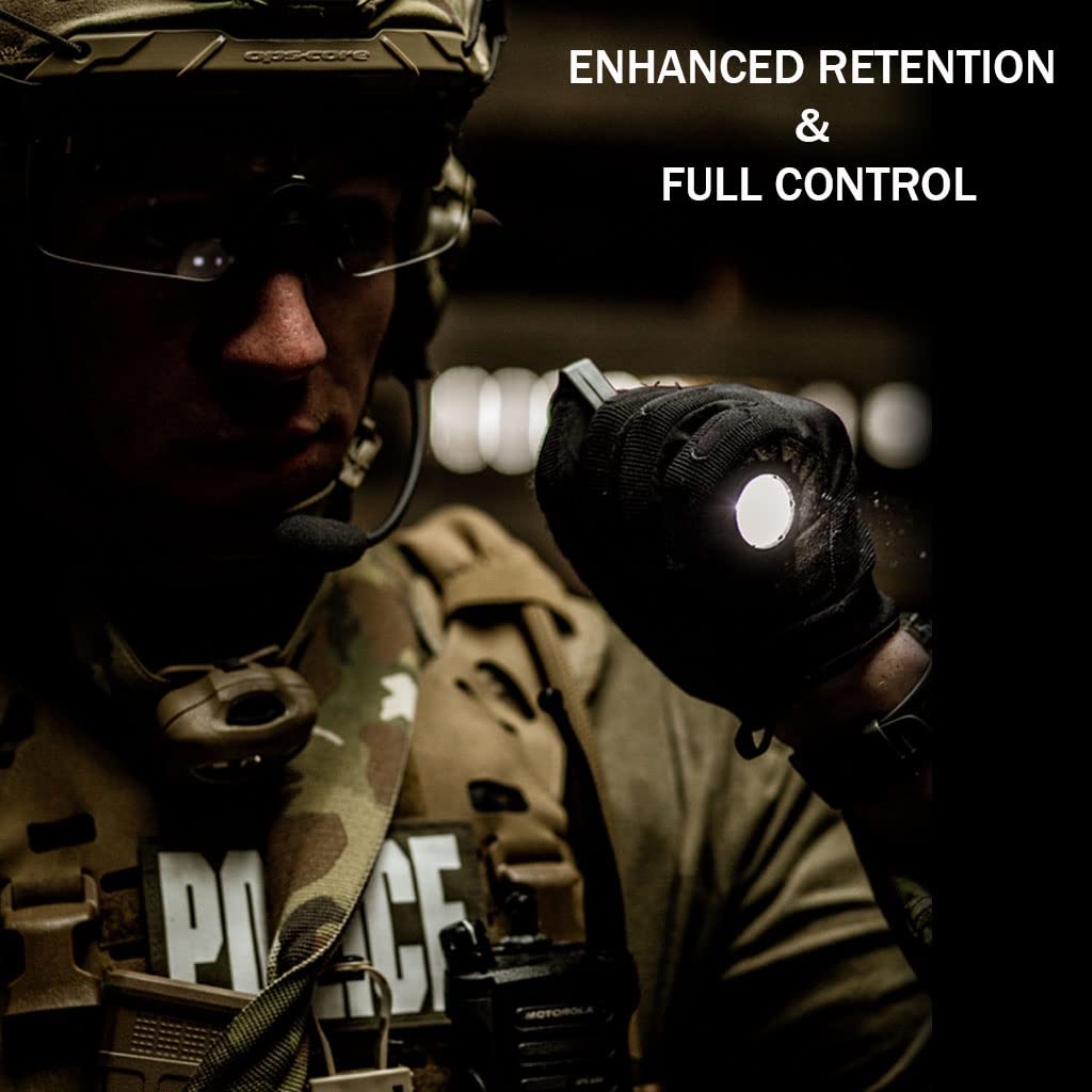 Thyrm SwitchBack Large 2.0 keeps the flashlight ready during tactical tasks.