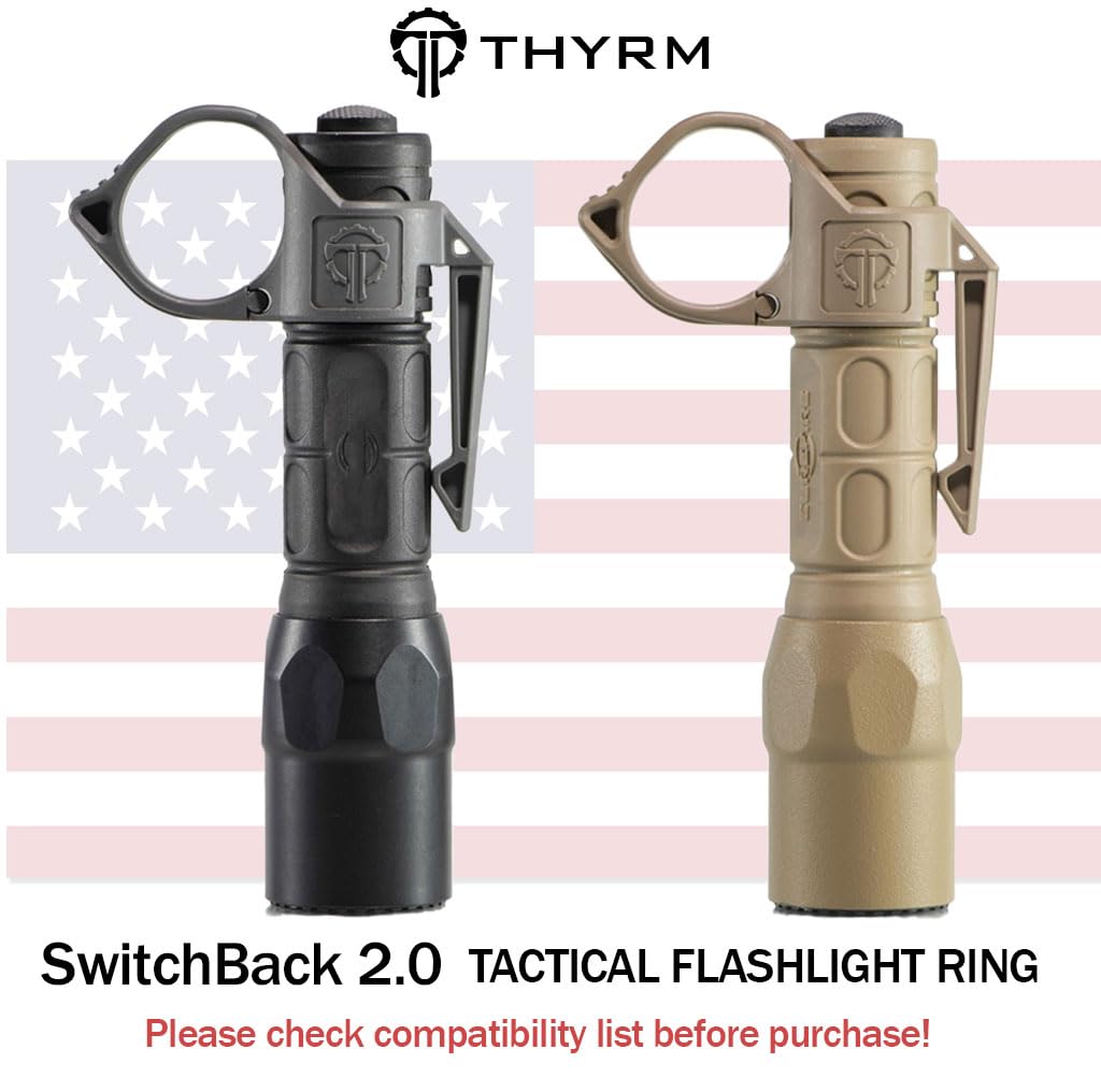 Thyrm SwitchBack Large 2.0 pocket clip closeup demonstrating low-profile, non-conductive attachment.
