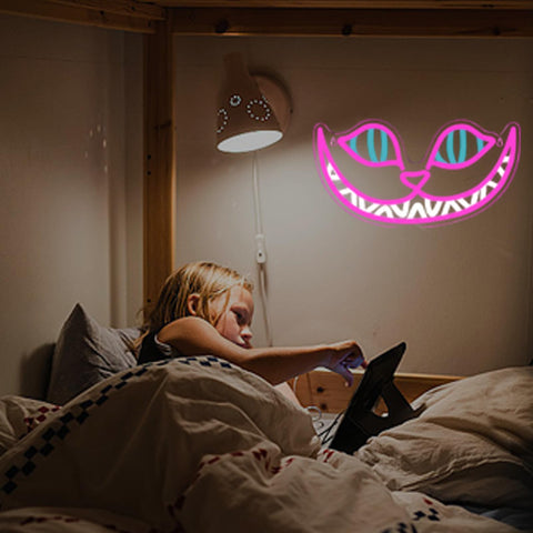 Tiabuy Cheshire Cat neon sign silicone LED construction for durability