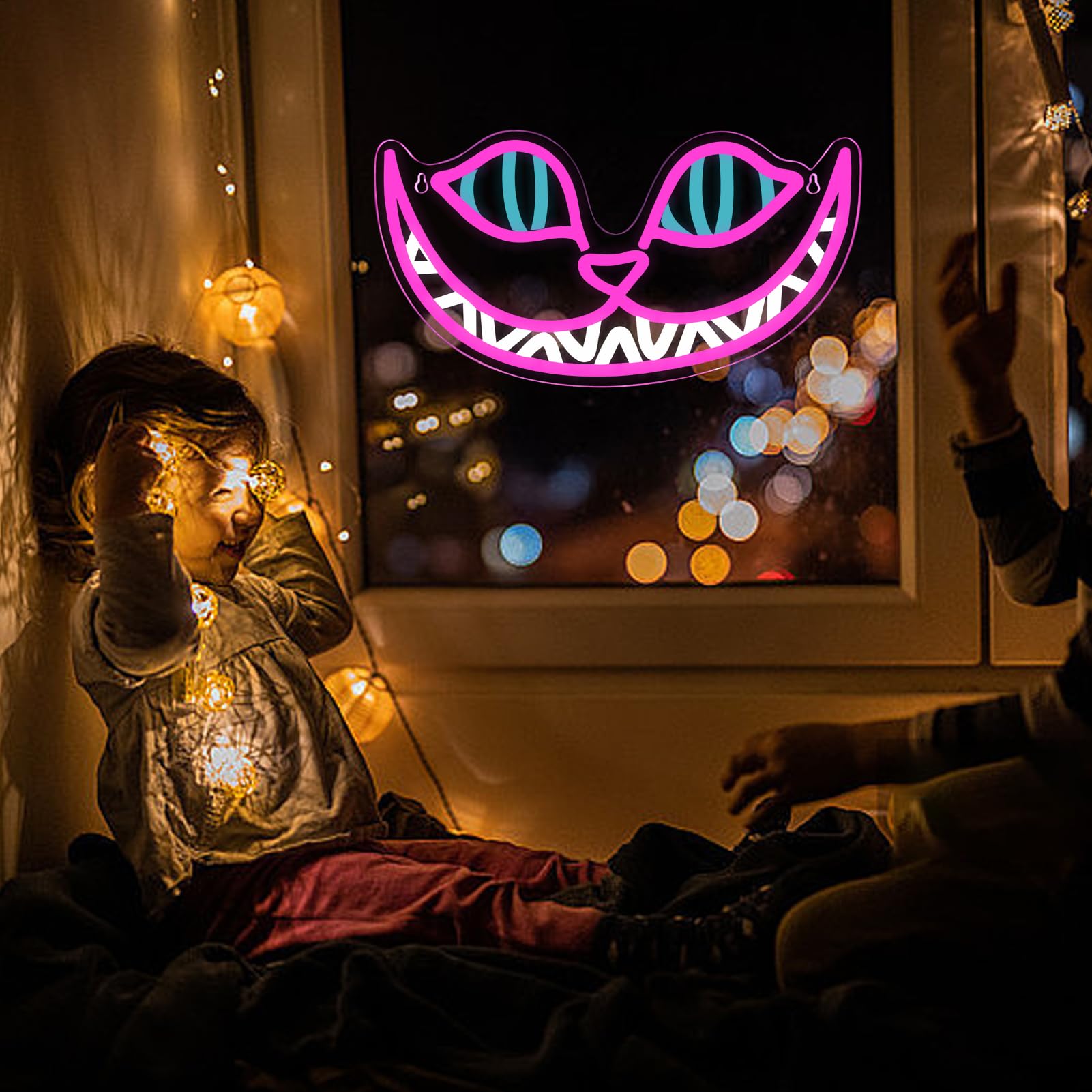 Tiabuy Cheshire Cat neon sign USB-powered for flexible placement