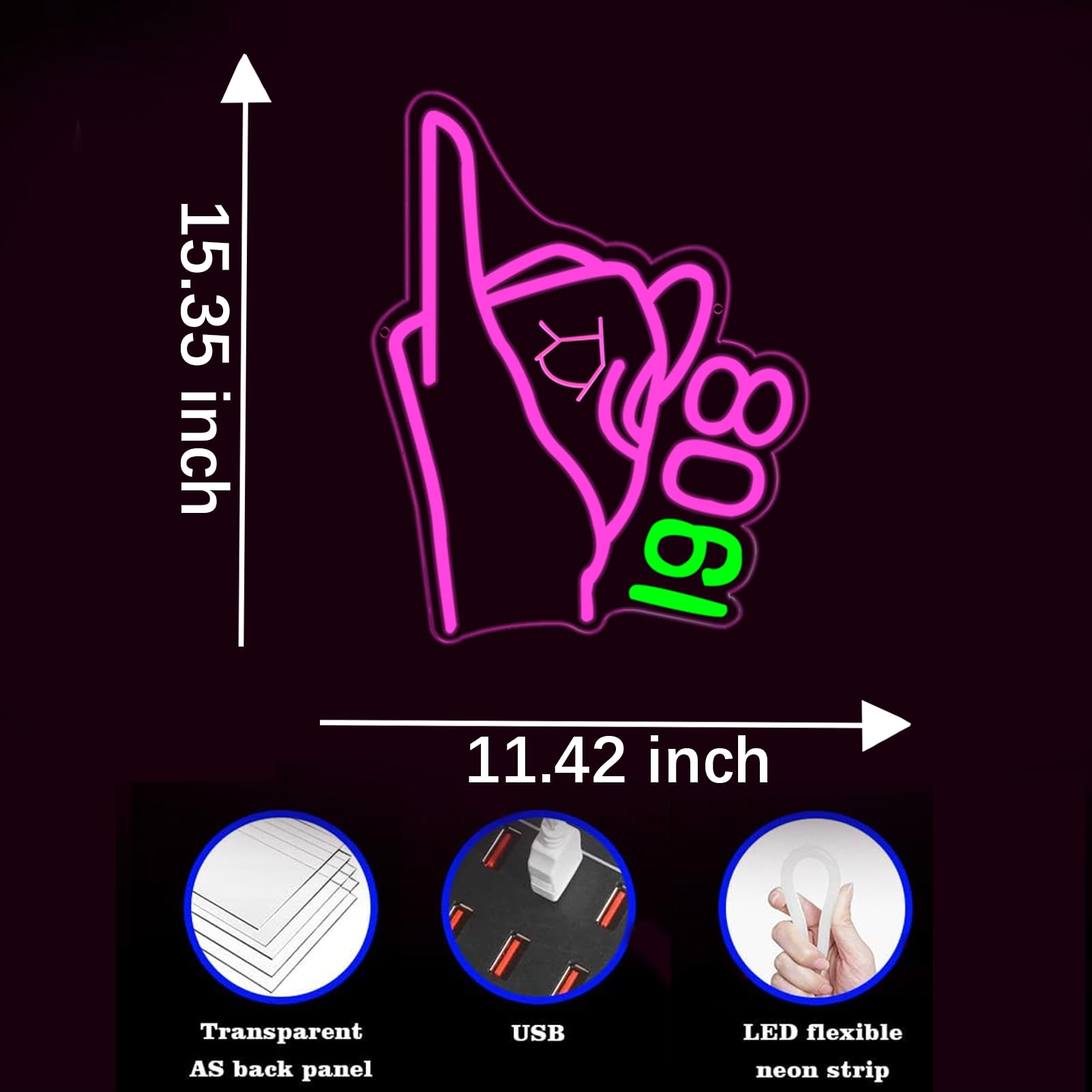 Tiabuy energy-saving LED neon sign with safe design
