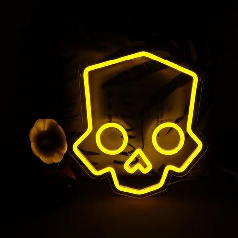 Tiabuy Skull Neon Sign dimmer switch lets you adjust brightness.