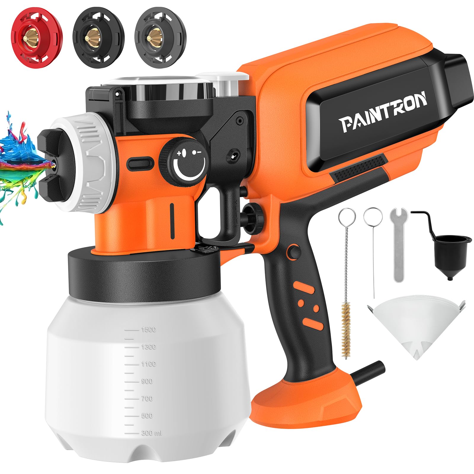 Tiagowell paint sprayer front view highlighting compact design and smooth dispersion.
