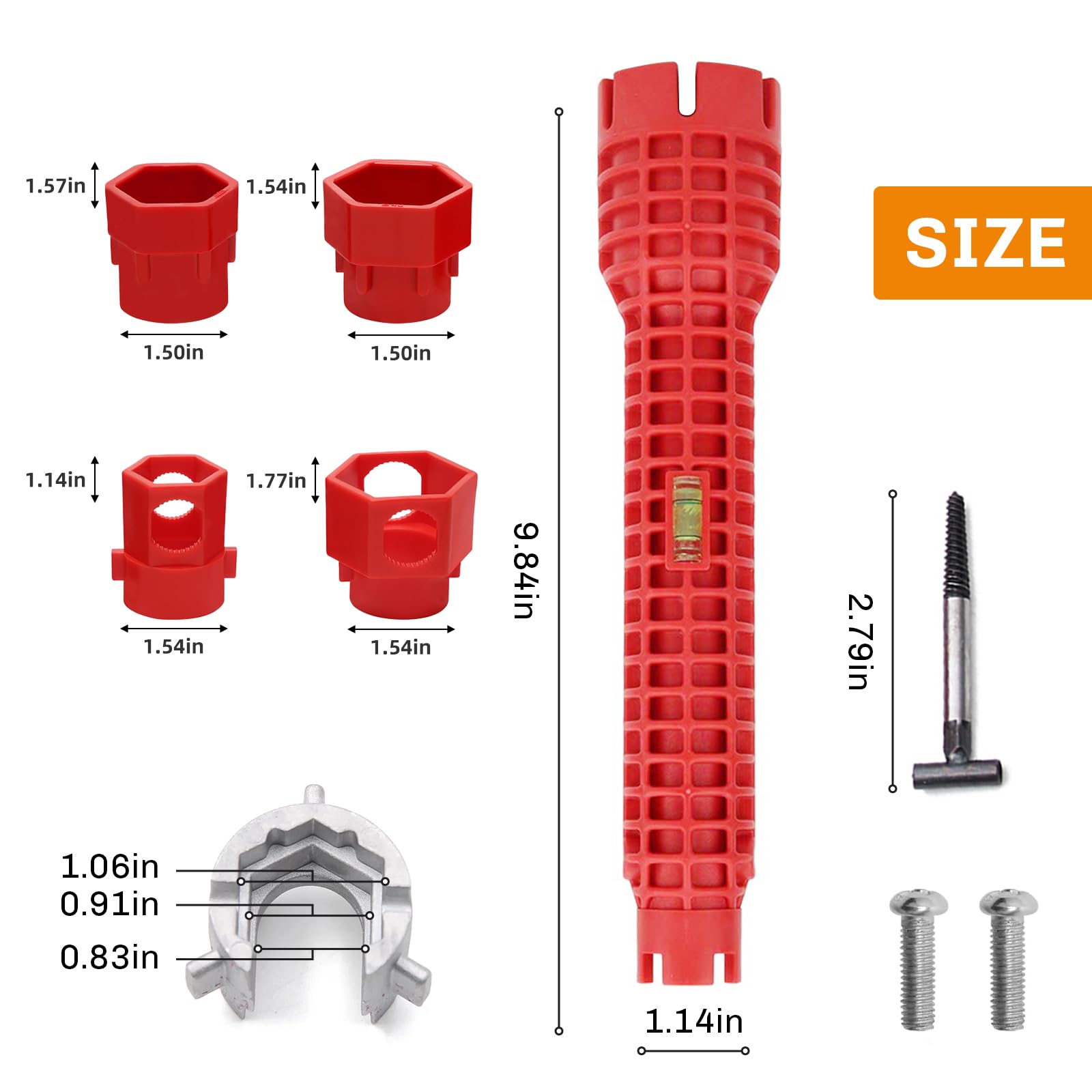 TIANMENSHAN Tap Spanner Tool showing anti-slip texture for secure grip.