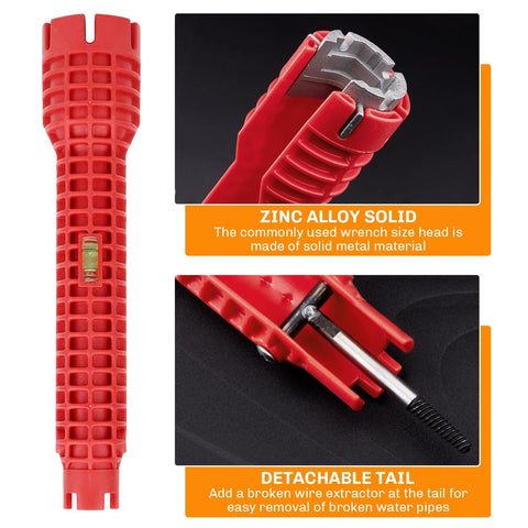 TIANMENSHAN Tap Spanner Tool features built-in broken wire puller for tight spaces.