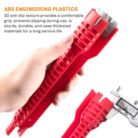 TIANMENSHAN Tap Spanner Tool includes four head sizes for versatile faucet service.