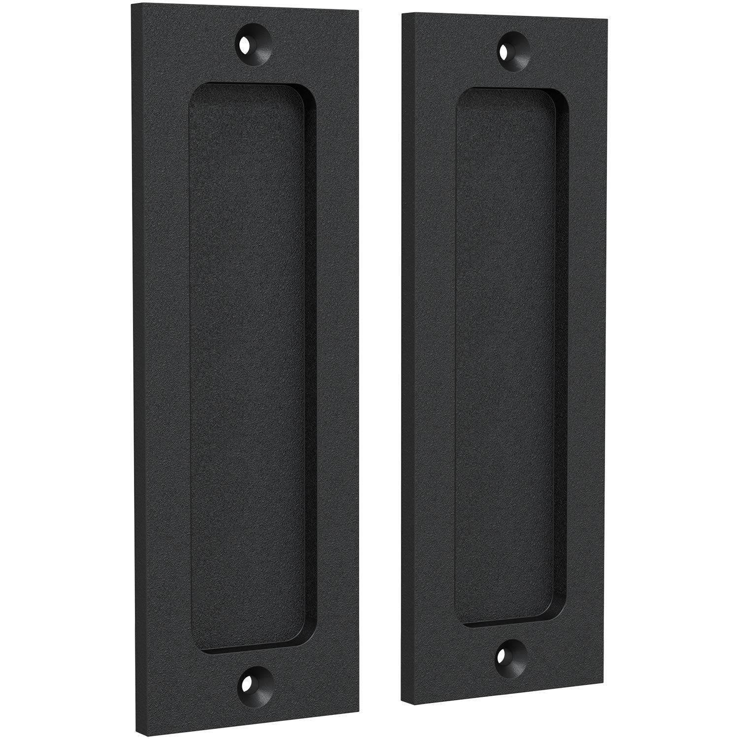 Tibres finger pulls for pocket doors in matte black, durable and stylish.