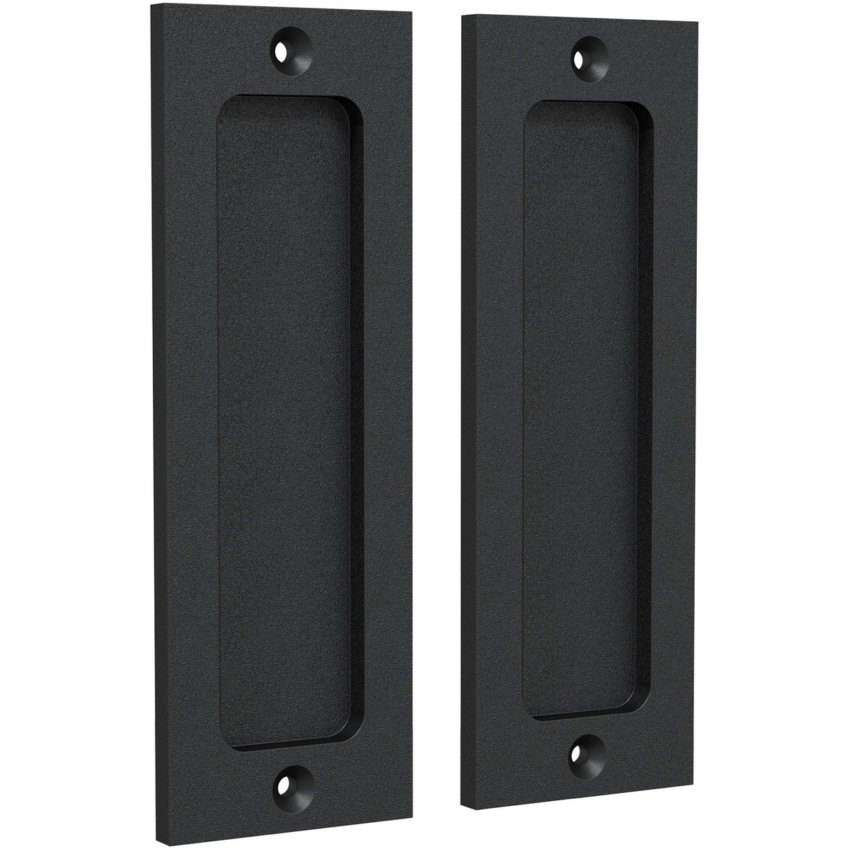 Tibres finger pulls for pocket doors in matte black, durable and stylish.