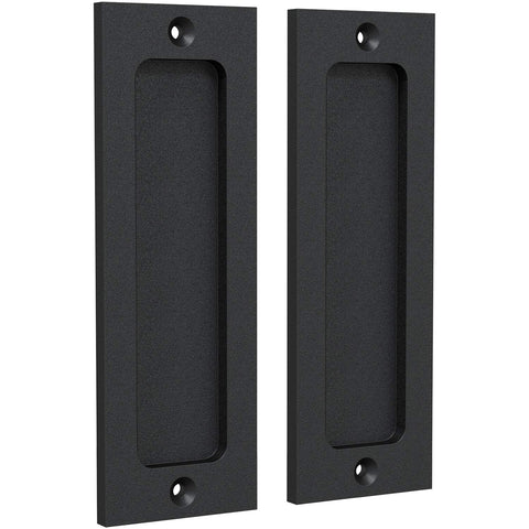 Tibres finger pulls for pocket doors in matte black, durable and stylish.