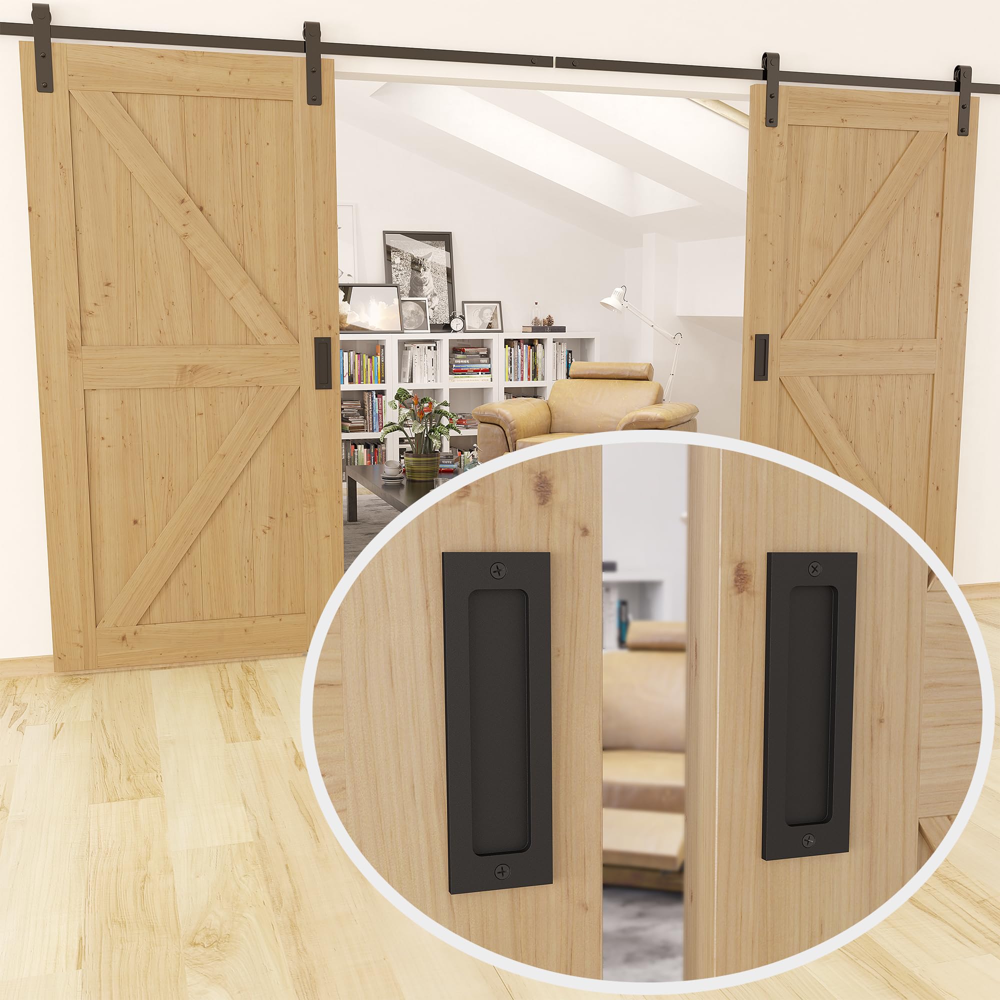 Tibres flush pull installation view highlights easy surface mounting