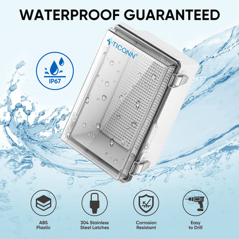 TICONN ABS plastic enclosure front view with rugged insulation
