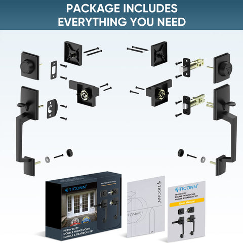 TICONN adjustable latch compatible with 60mm or 70mm backsets