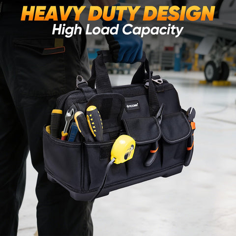 TICONN black tool bag ready for daily site or workshop use.