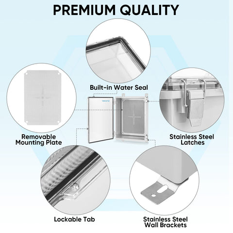 TICONN cable glands compatible with 3/8 and 1/2 inch NPT fittings.