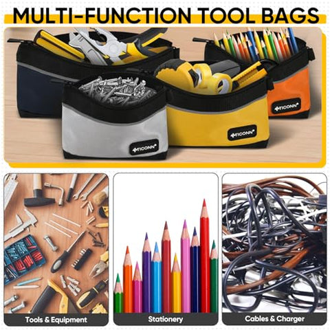 TICONN color-variety tool pouch offers versatile storage for screws and parts.