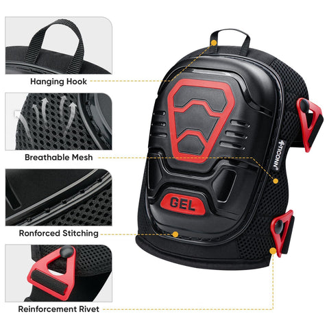 Durable PP plastic shell offers a non-slip surface for secure kneeling