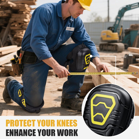 1.3 cm EVA foam and gel cushion provide cushioned support during kneeling.