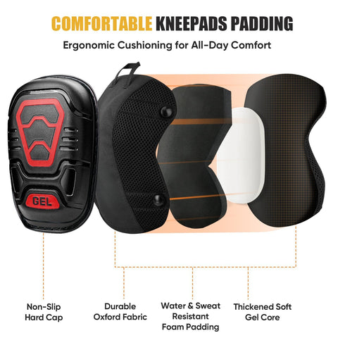 TICONN knee pads with reinforced straps for secure, stable fit during gardening