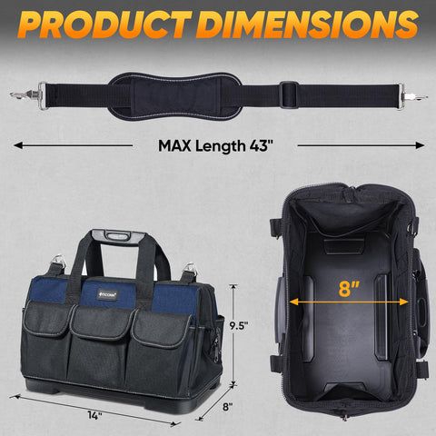 TICONN tool bag showcasing ergonomic handle for comfortable lifting