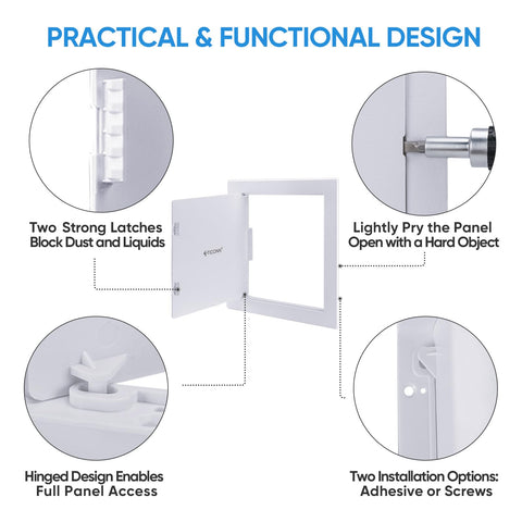 TICONN 12x12 panel installation guide view highlighting a simple 3-step setup