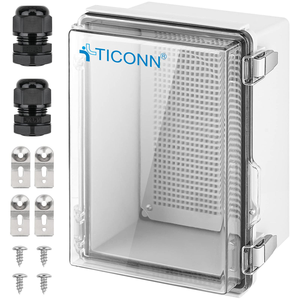 TICONN IP67 waterproof junction box with clear lid for outdoor use