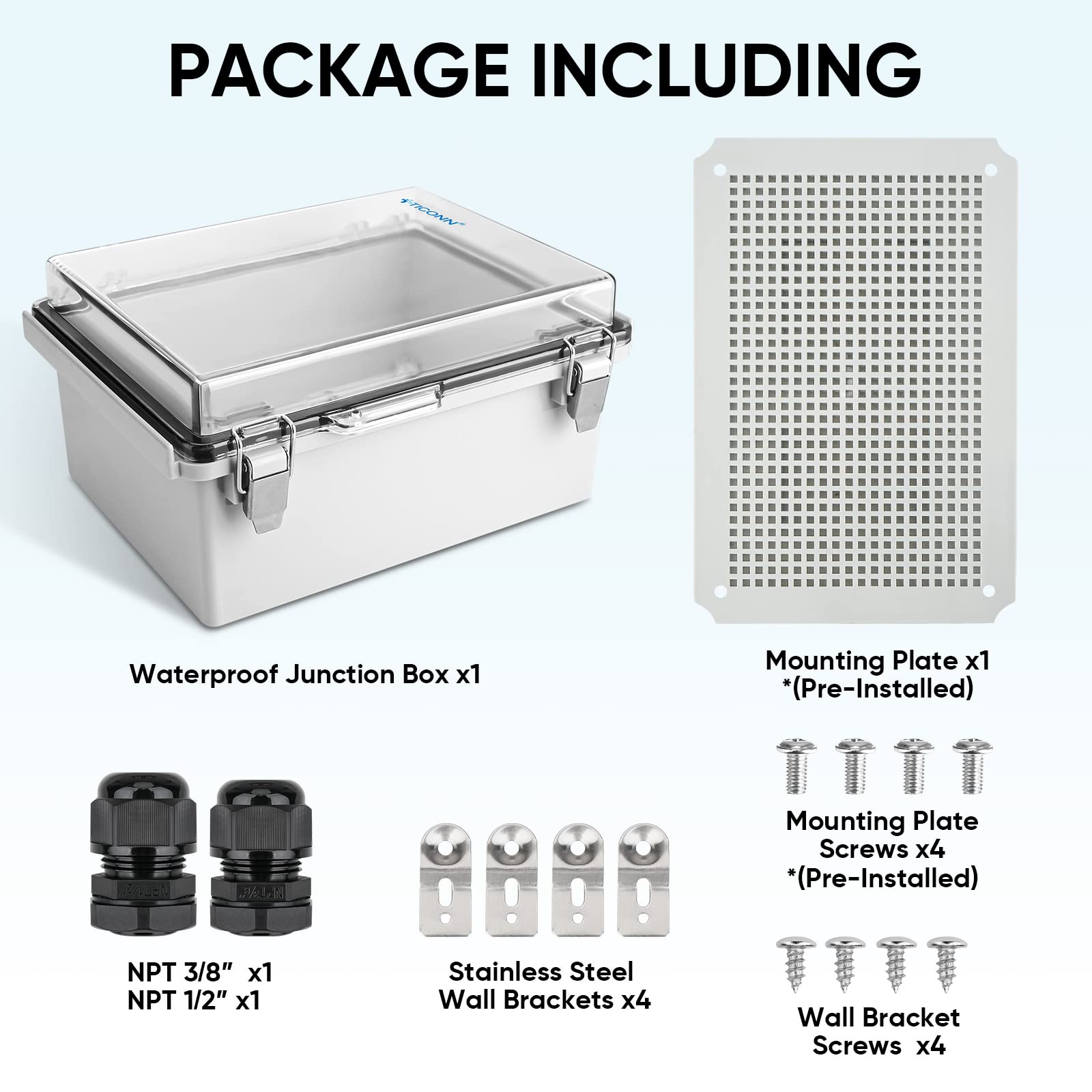 TICONN IP67 box undergoing water exposure test