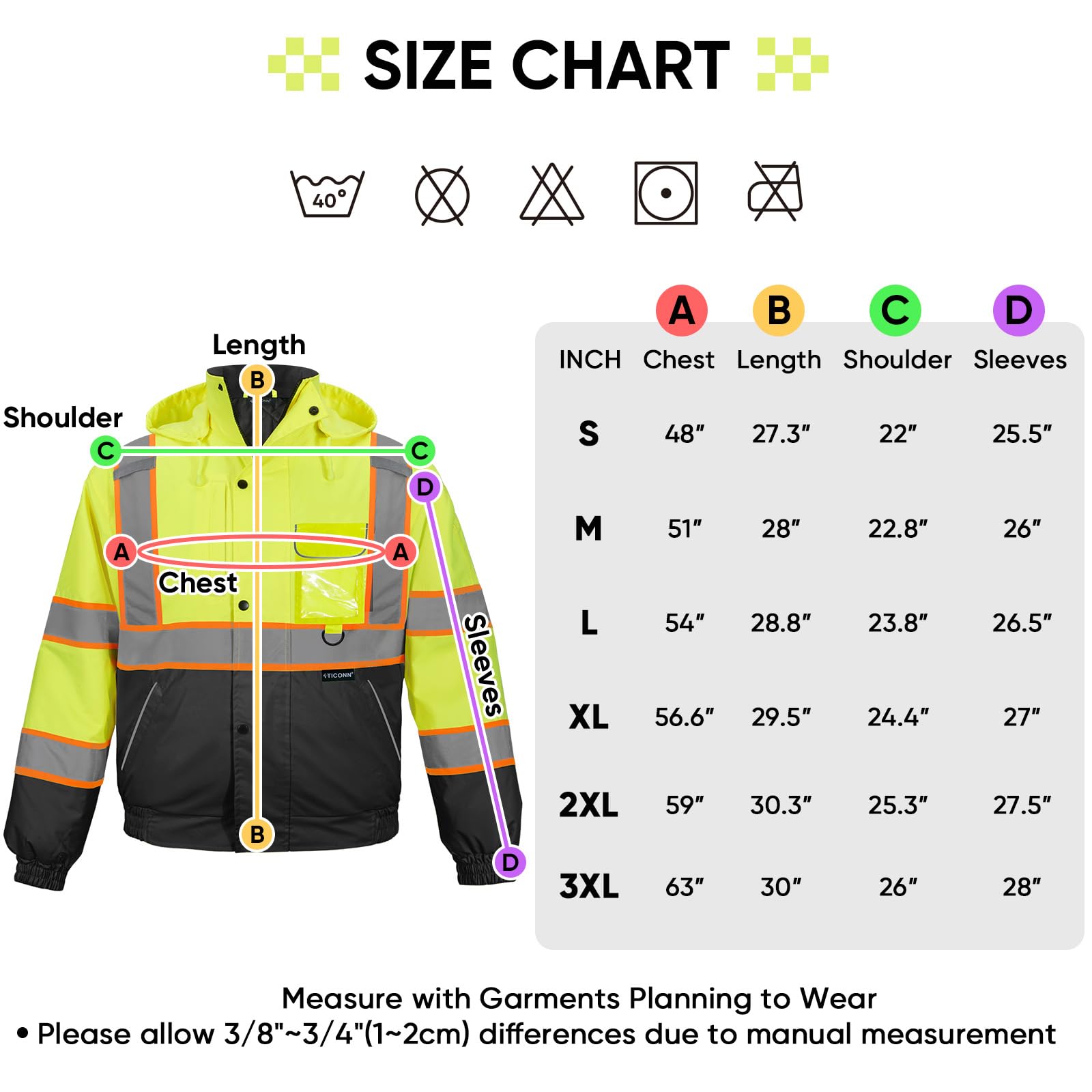 TICONN kangaroo pocket with zipper closure for secure item storage.