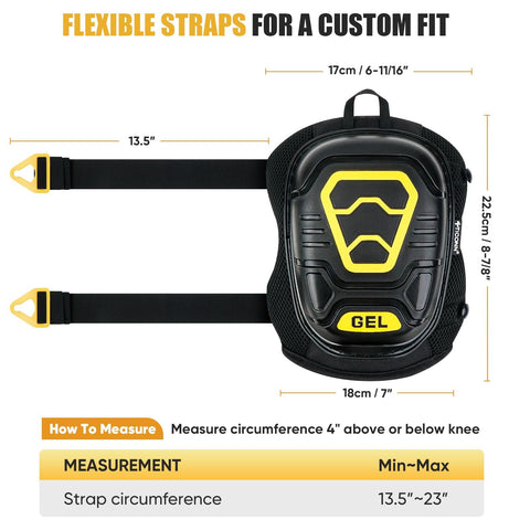 Breathable mesh outer layer keeps knees cool and dry during tasks.
