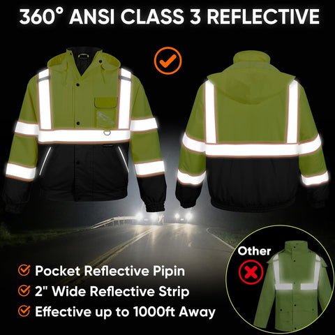 TICONN left chest PVC ID pocket for easy access to documents.